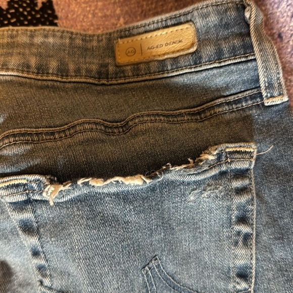 🍍AG-ED DENIM MARI CROP HIGH-Rise Slim Straight 🍍Sz 31🍍26” inseam🍍6” rise🍍 - Picture 7 of 9